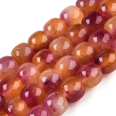 Dyed Natural White Jade Beads Strands G-T138-D09-1