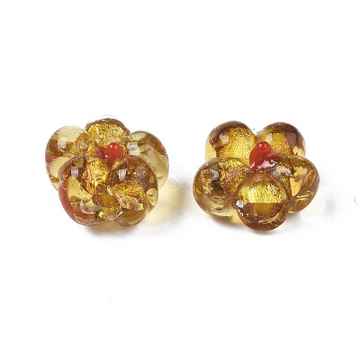 Handmade Silver Foil Glass Lampwork Beads FOIL-T001-02B-1