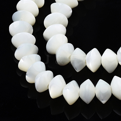 Natural Trochid Shell/Trochus Shell Bead Strands SSHEL-N034-134-1