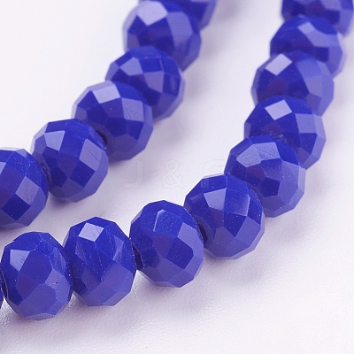 Imitation Jade Glass Bead Strands GLAA-F001-6x4mm-01-1