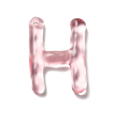 Transparent Resin Alphabet Pendants LS-RESI-C028-02H-1