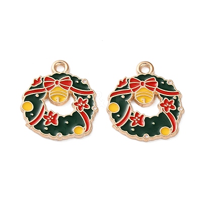Alloy Enamel Pendants ENAM-I061-01KCG-25-1