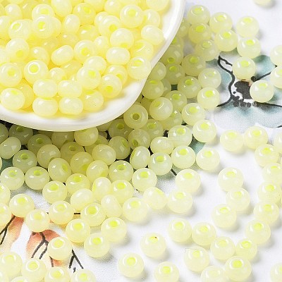 Imitation Jade 3/0 Glass Seed Beads SEED-Z001-A-A07-1
