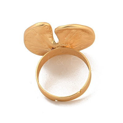 Matte Gold Alloy Adjustable Rings for Women RJEW-K260-07H-1