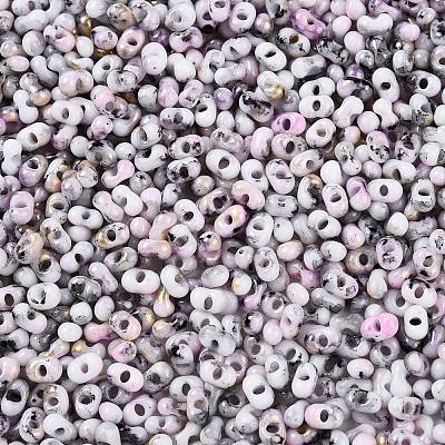 Two Tone Baking Paint Glass Seed Beads SEED-C003-01O-1