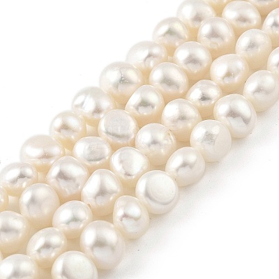 Natural Cultured Freshwater Pearl Beads Strands PEAR-A006-07H-X-1