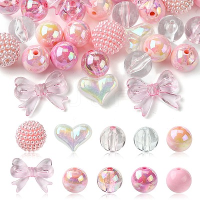 40Pcs 10 Styles Acrylic Beads MACR-FS0001-67-1