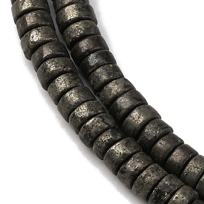 Natural Pyrite Beads Strands G-L624-I13-2x4mm-1