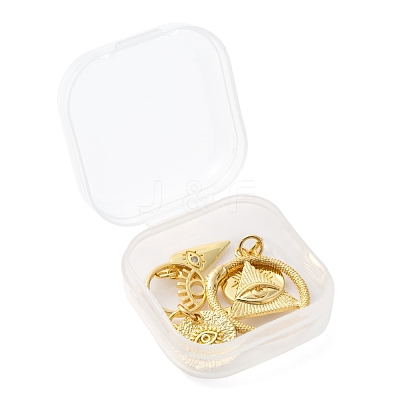6Pcs 6 Style Brass Rough Surface Pendants KK-LS0001-50-1