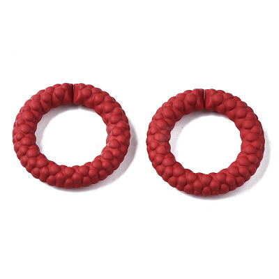 Spray Painted CCB Plastic Linking Rings CCB-Q091-010E-1