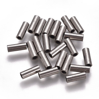 Non-Tarnish 304 Stainless Steel Tube Beads STAS-F224-01P-C-1