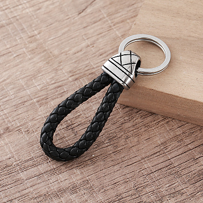 Braided PU Leather Keychains EK2353-1