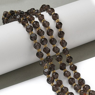 Natural Ice Obsidian Beads Strands G-K387-A09-01-1