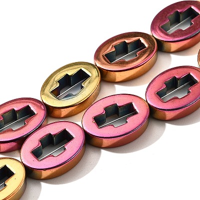 Electroplated Synthetic Non-magnetic Hematite Beads Strands G-L613-Z01-03-1