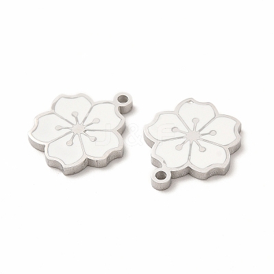 304 Stainless Steel Enamel Charms STAS-F291-06P-03-1