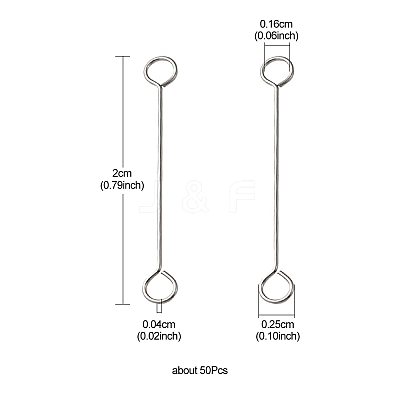 316 Surgical Stainless Steel Eye Pins STAS-YW0001-41B-P-1
