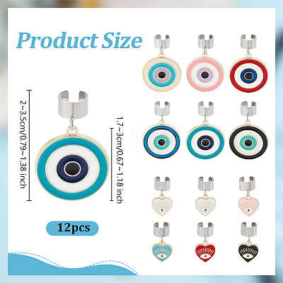 12Pcs Alloy Enamel Stethoscope Pendant Decorations HJEW-OC00147-1