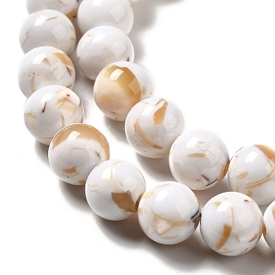 Synthetic Turquoise and Sea Shell Assembled Beads Strands G-D482-01B-05-1