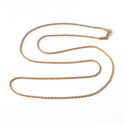 304 Stainless Steel Rope Chain Necklaces NJEW-F196-13G-1