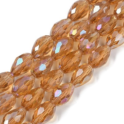 Transparent Electroplate Glass Beads Strands LS-EGLA-N013-T4mm-B21-1
