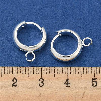 201 Stainless Steel Huggie Hoop Earring Findings STAS-P283-01V-S-1