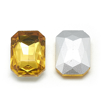 Pointed Back Glass Rhinestone Cabochons RGLA-T079-10x14mm-22-1