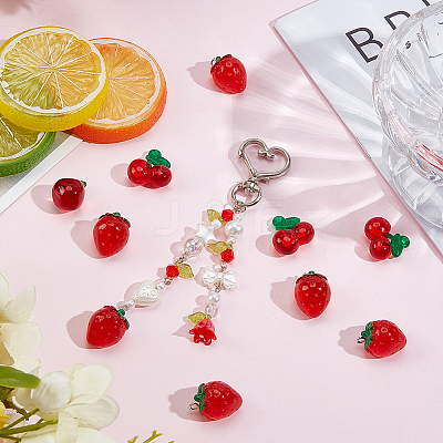 16Pcs 2 Styles Acrylic Pendants OACR-SC0002-52-1