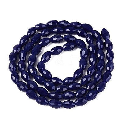 Opaque Solid Color Glass Beads Strands GLAA-N071-01A-C09-1