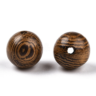 Natural Wenge Wood Beads WOOD-S659-17-LF-1