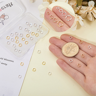 160Pcs 2 Colors Brass Split Rings KK-BBC0023-08A-1