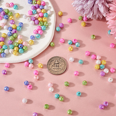 800Pcs 8 Colors Opaque Acrylic Beads MACR-PJ0001-05-1