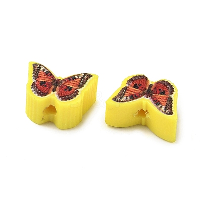 Printed Handmade Polymer Clay Beads CLAY-I016-03-1