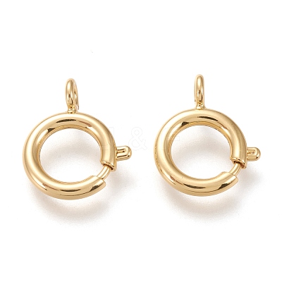 Brass Spring Ring Clasps KK-F820-39G-1