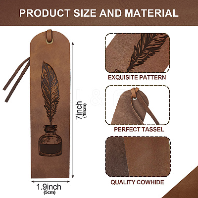 Cowhide Leather Labels AJEW-WH0386-0054-1