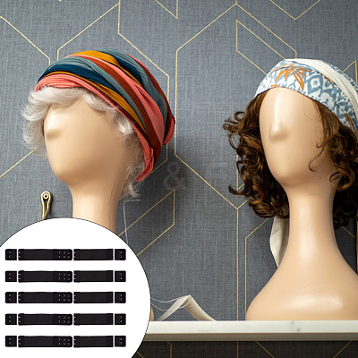 4Pcs Latex & Polyester Elastic Headbands MRMJ-WH0002-23-1