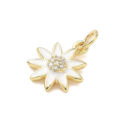Brass Micro Pave Clear Cubic Zirconia Charms CU-CBADD0C-08G-01-1