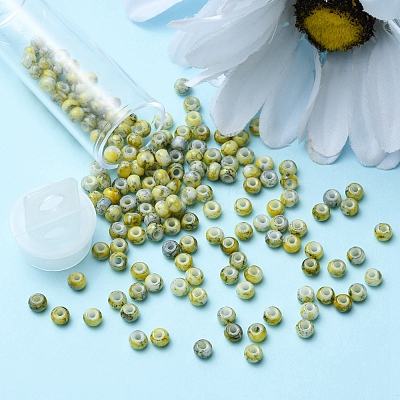 6/0 Opaque Glass Seed Beads SEED-YW0002-13B-1