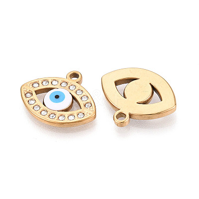304 Stainless Steel Rhinestone Pendants STAS-N110-52A-G-1
