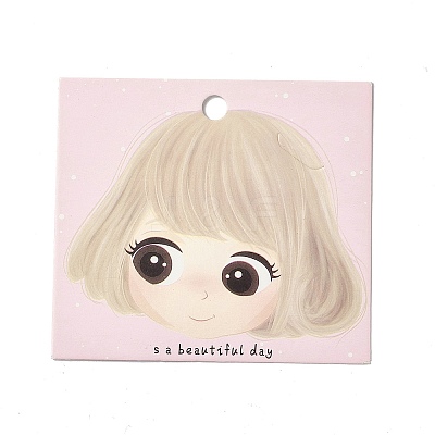 100Pcs Paper Hair Ties Display Cards LS-CDIS-C003-02-1