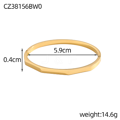 304 Stainless Steel Bangles STAS-OY006-75G-1