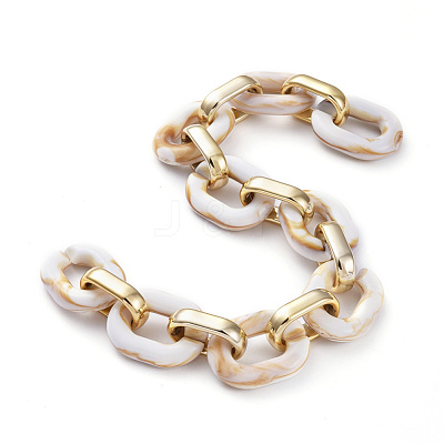 Handmade Acrylic Cable Chains AJEW-JB00658-01-1