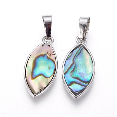 Abalone Shell/Paua Shell Pendants SSHEL-L008-77P-1