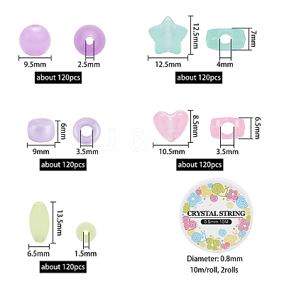 DIY Children's Day Gift Stretch Bracelets Making Kits DIY-CA0001-37-1