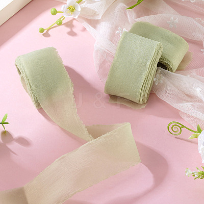 3 Rolls Frayed Polyester Ribbon OCOR-TA0002-97B-1