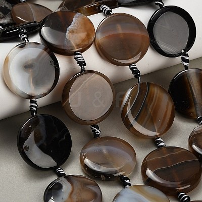Dyed & Heated Natural Banded Agate Beads Strands GG-CBAB9C6-G01-01-1