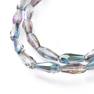 Electroplate Glass Beads Strands EGLA-L015-HP-A02-1
