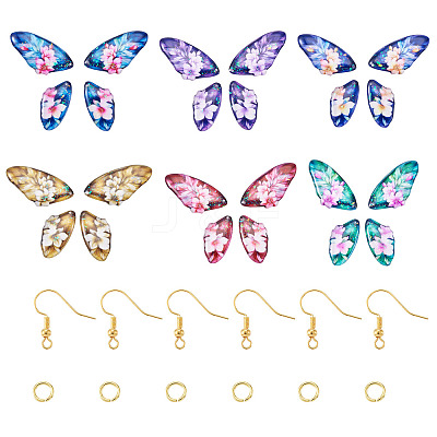DIY Butterfly Wings Dangle Earring Making Sets DIY-TA0013-26-1