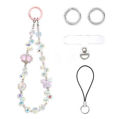 1Pc Glass Beaded Mobile Straps AJEW-SZ0002-83C-1