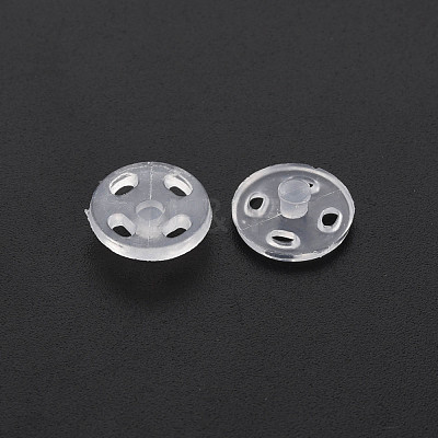 Transparent Resin Snap Fasteners BUTT-N018-008-01-1