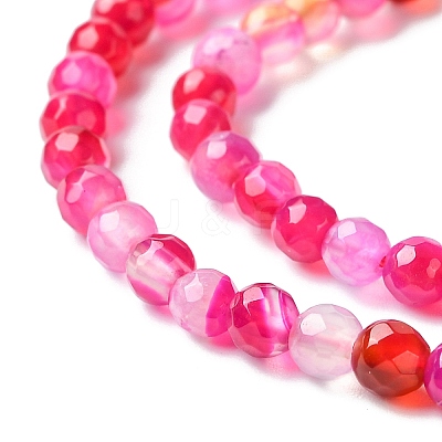 Natural Striped Agate/Banded Agate Beads Strands G-G545-04H-1